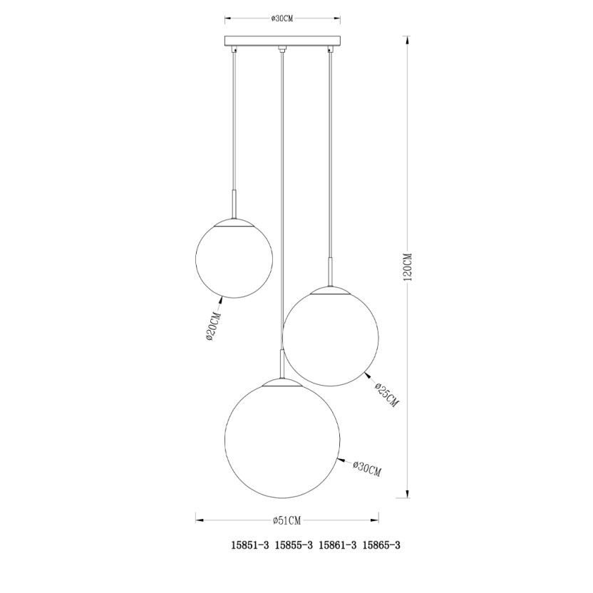 Candeeiro suspenso varus GLOBO HANDELS 15855-3