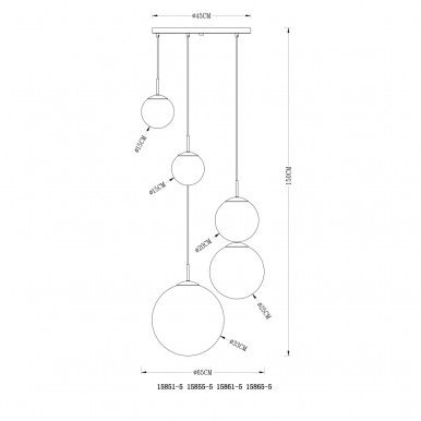 Candeeiro suspenso GLOBO 15855-5 VARUS