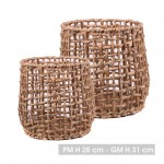 Conjunto 2 cestos NATURAL LIVING ALGUE MARINE 54638 Conjunto 2 cestos NATURAL LIVING ALGUE MARINE 54638