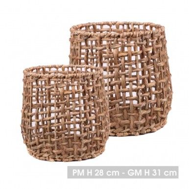 Conjunto 2 cestos NATURAL LIVING ALGUE MARINE 54638 Conjunto 2 cestos NATURAL LIVING ALGUE MARINE 54638