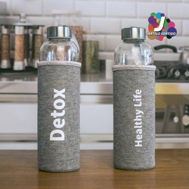 Garrafa vidro com manga JOM 23403