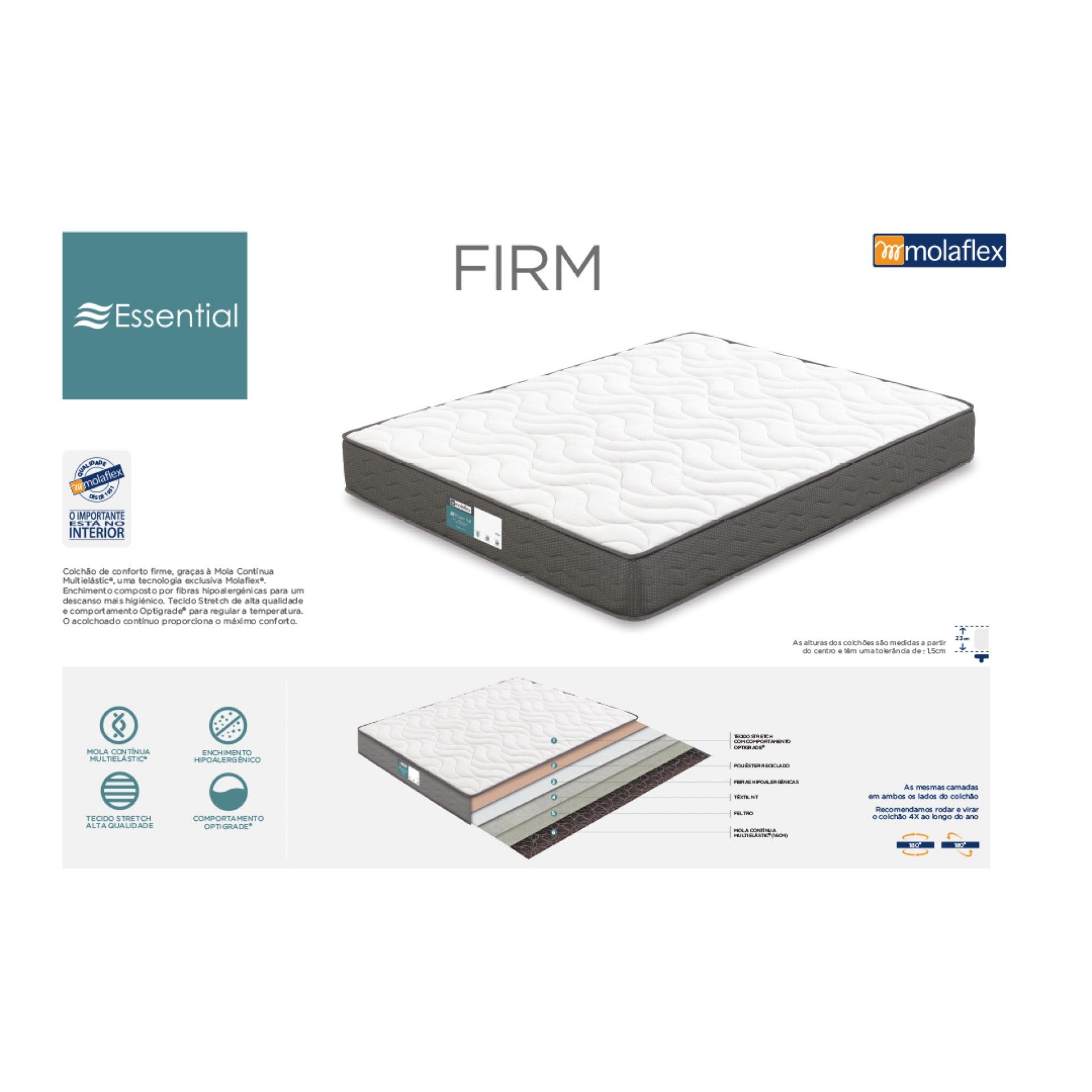 Colchão MOLAFLEX Essential Firm