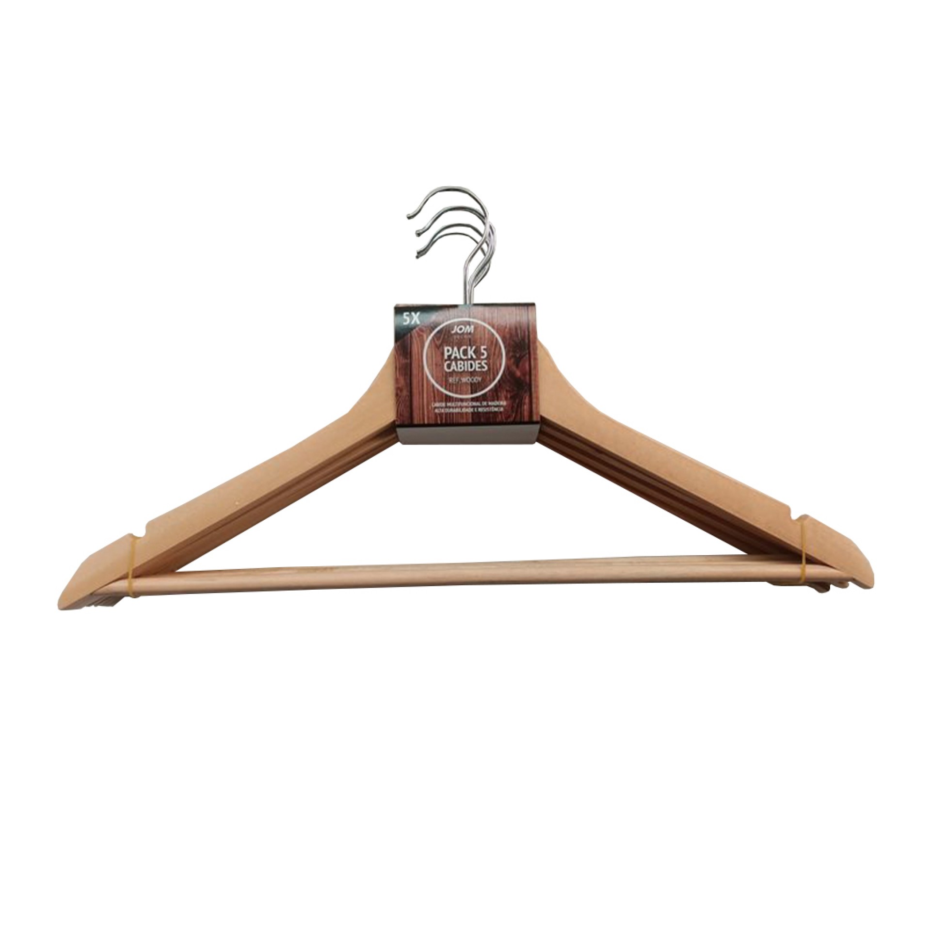 Pack 5 cabides JOM WOODY