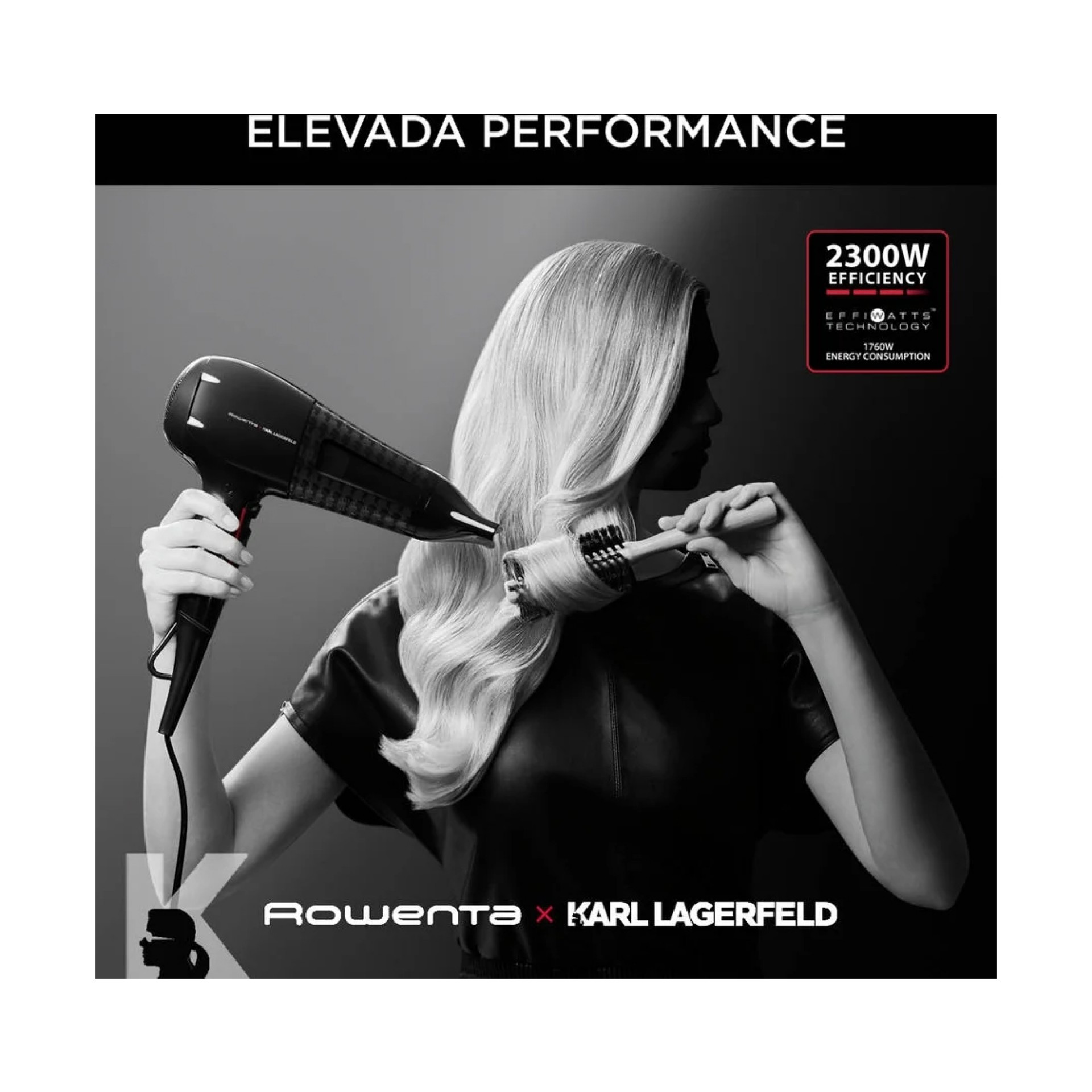 Secador Rowenta Powerline Karl Lagerfe CV591LF0
