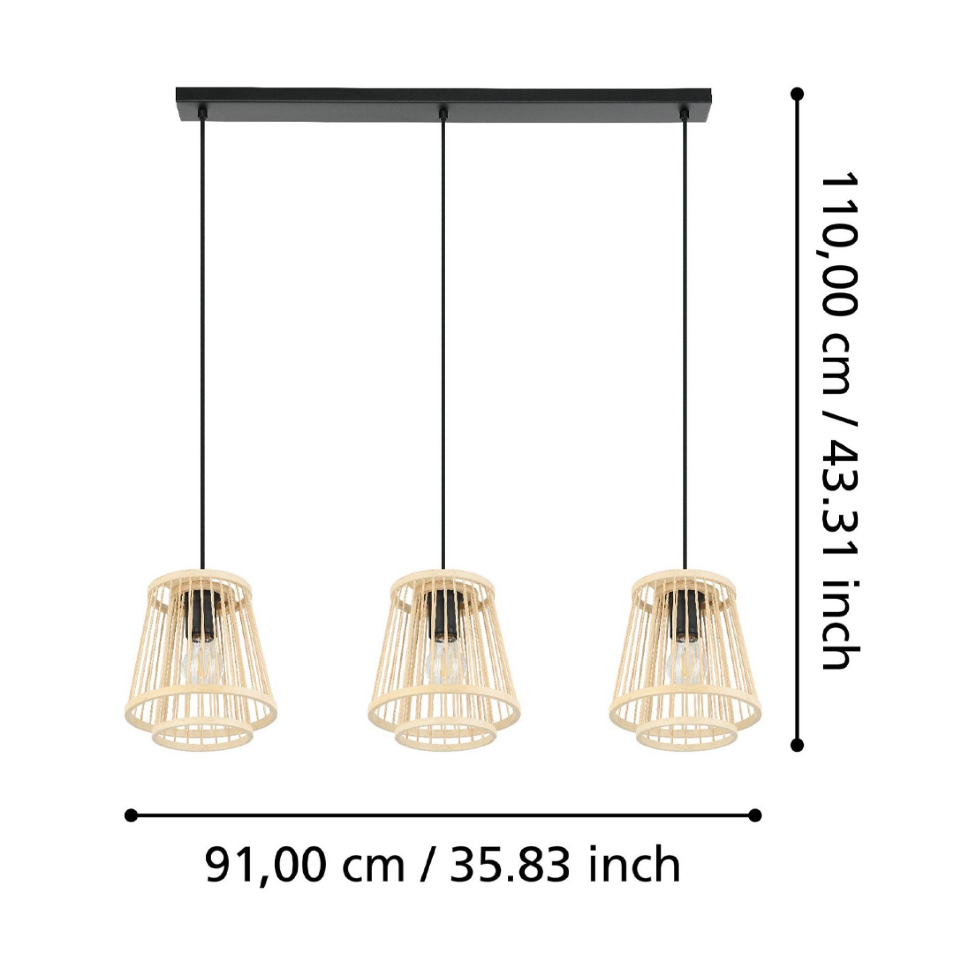 Candeeiro suspenso EGLO 43853 HYKEHAM