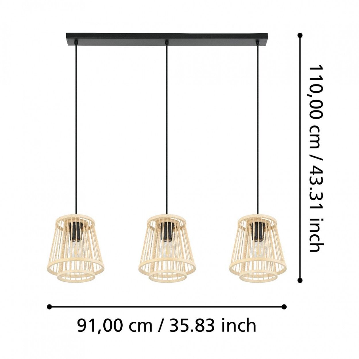 Candeeiro suspenso EGLO 43853 HYKEHAM