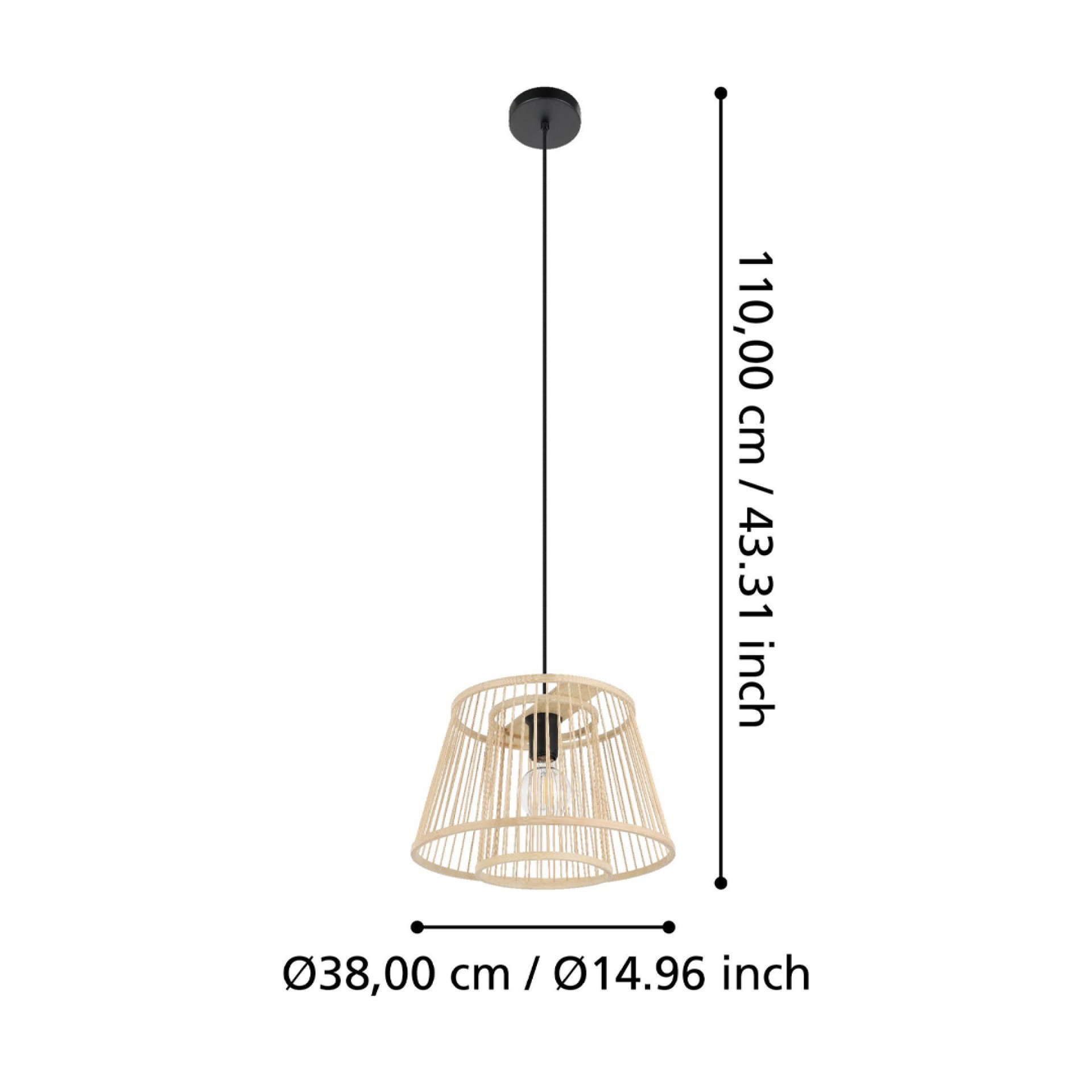 Candeeiro suspenso EGLO 43852 HYKEHAM