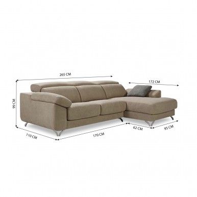 Sof com Chaise Ortiz Doroty