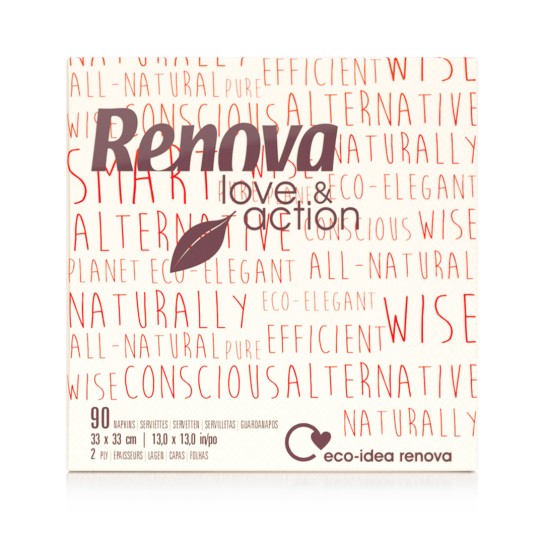 Pack 90 guardanapos RENOVA LOVE ACTION - Image product