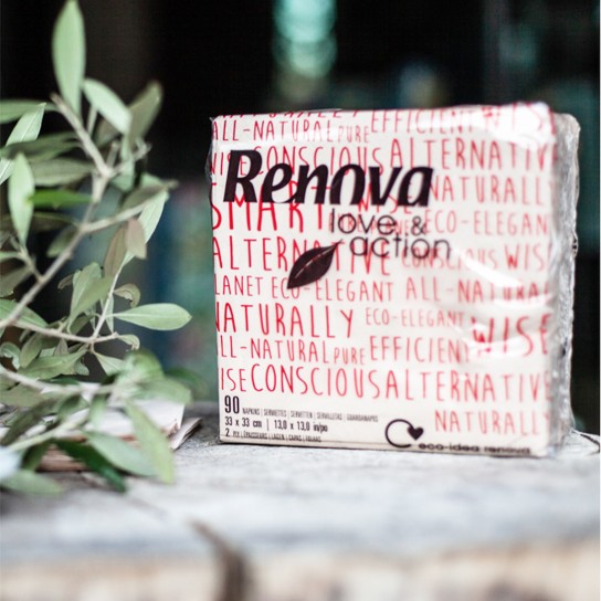 Pack 90 guardanapos RENOVA LOVE ACTION - Image product