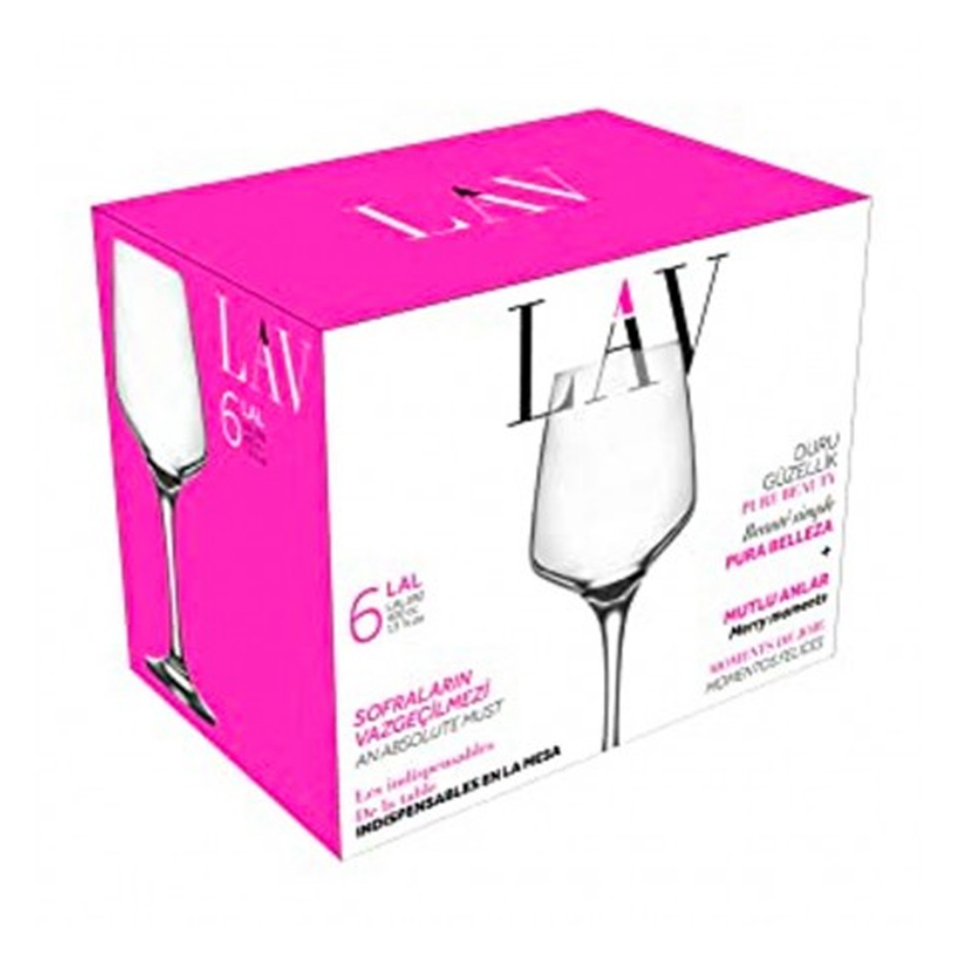 Conjunto 6 copos LAV LAL569F