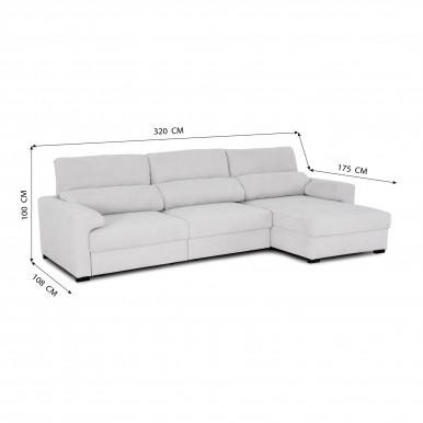 Sofá com Chaise Longue JOM MAULIK Sofá com Chaise Longue JOM MAULIK