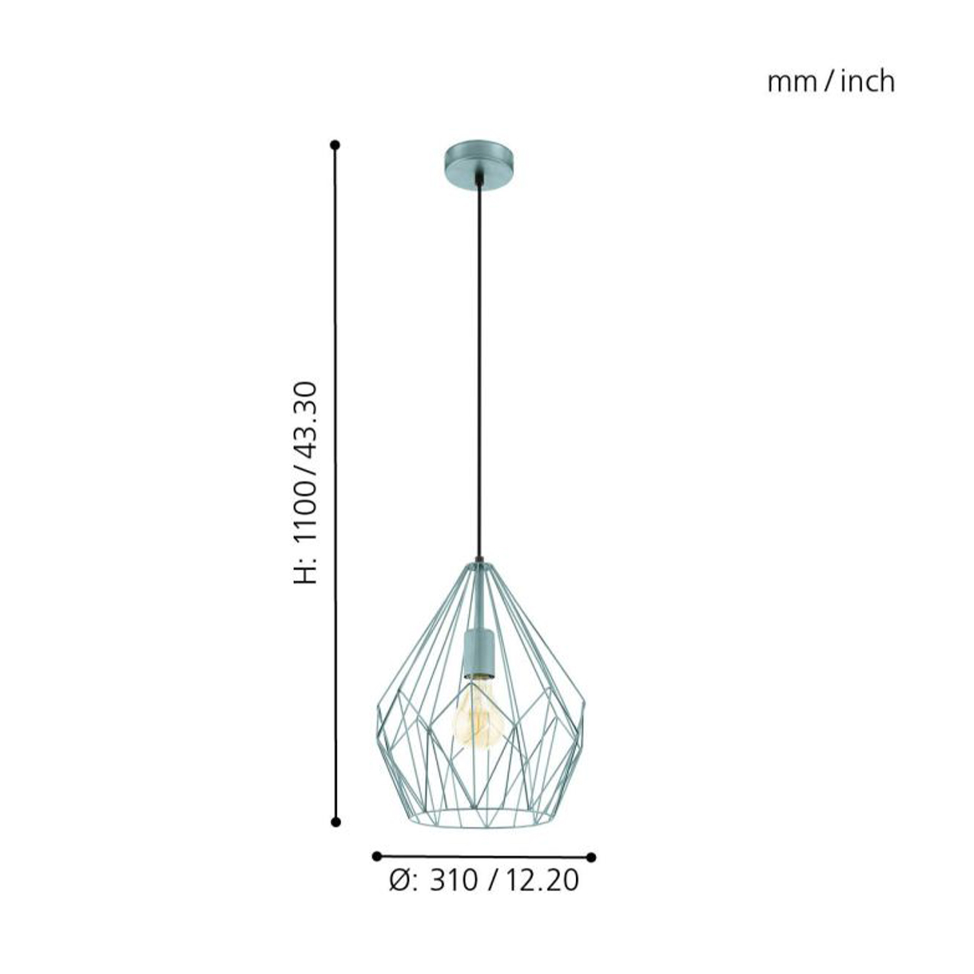 Candeeeiro suspenso EGLO 49259 CARLTON