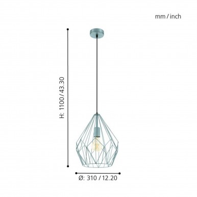 Candeeeiro suspenso EGLO 49259 CARLTON