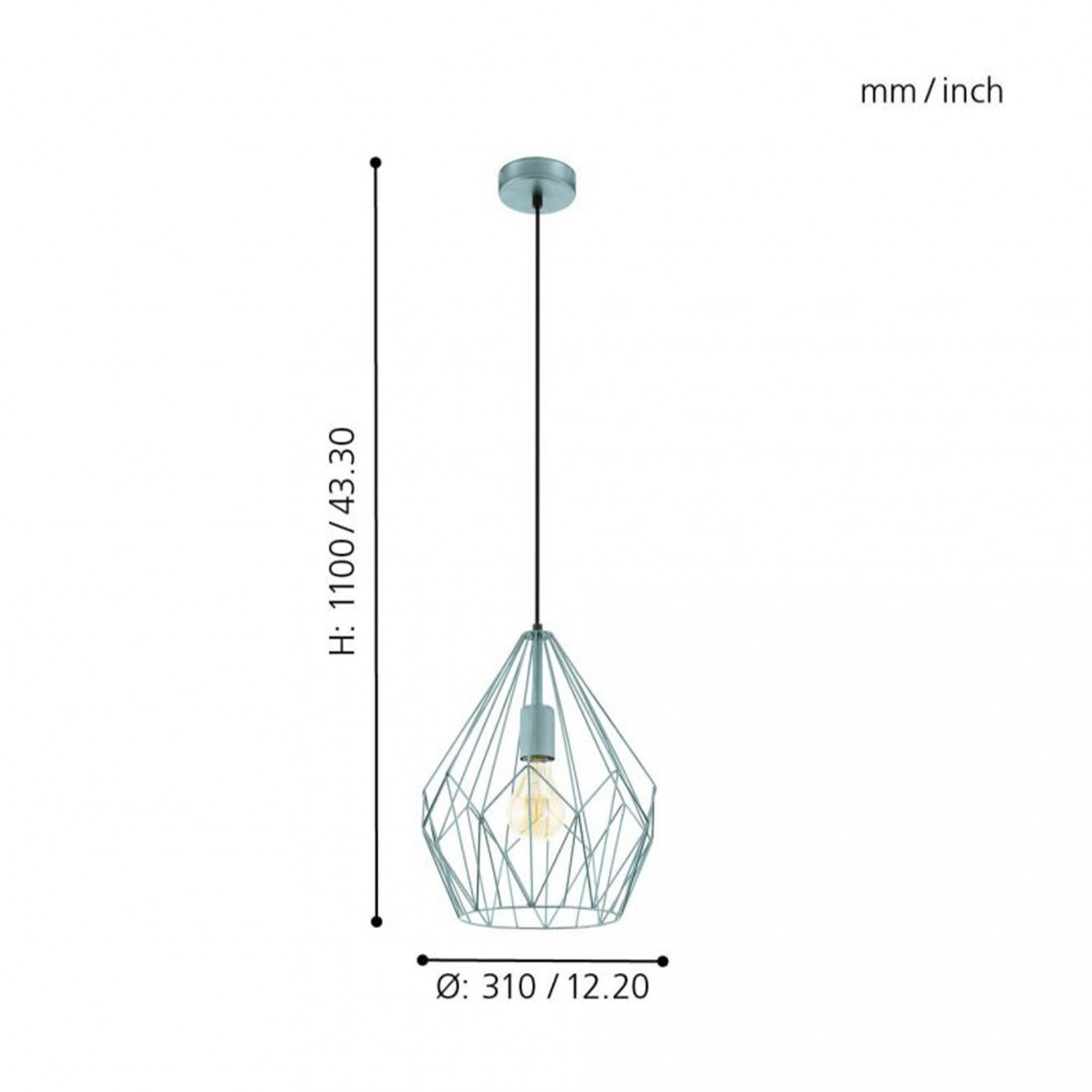 Candeeeiro suspenso EGLO 49259 CARLTON