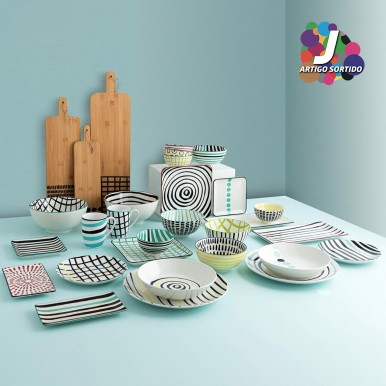 Conjunto 2 Travessa retangula BIDASOA ZIGZAG 5426063