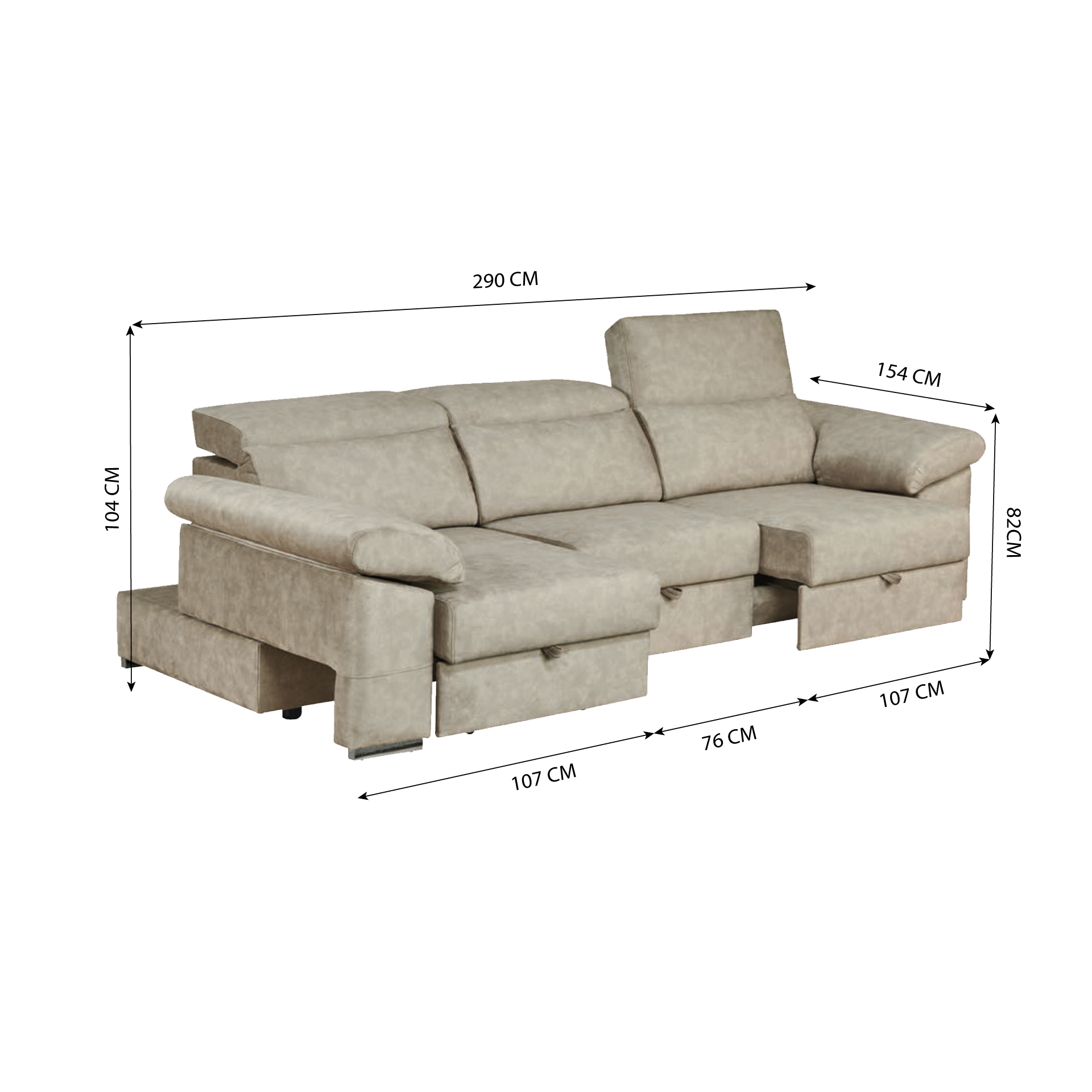 Sofá 3 lugares JOM Cadmus