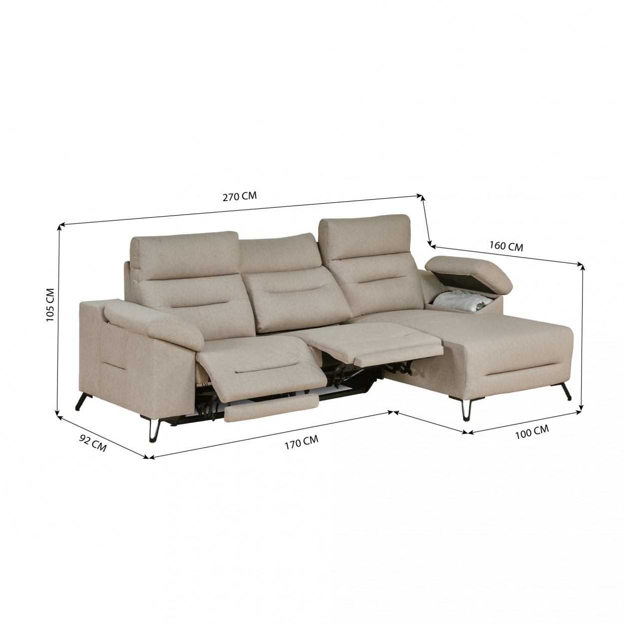 Sofá com chais JOM Deryl