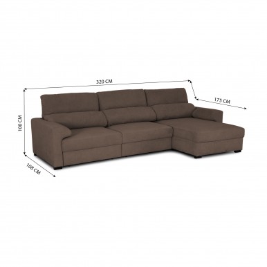 Sofá com Chaise Longue JOM MAULIK Sofá com Chaise Longue JOM MAULIK