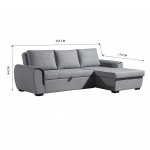 Sof com Chaise longue JOM Viena