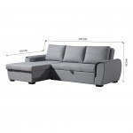 Sof com Chaise longue JOM Viena