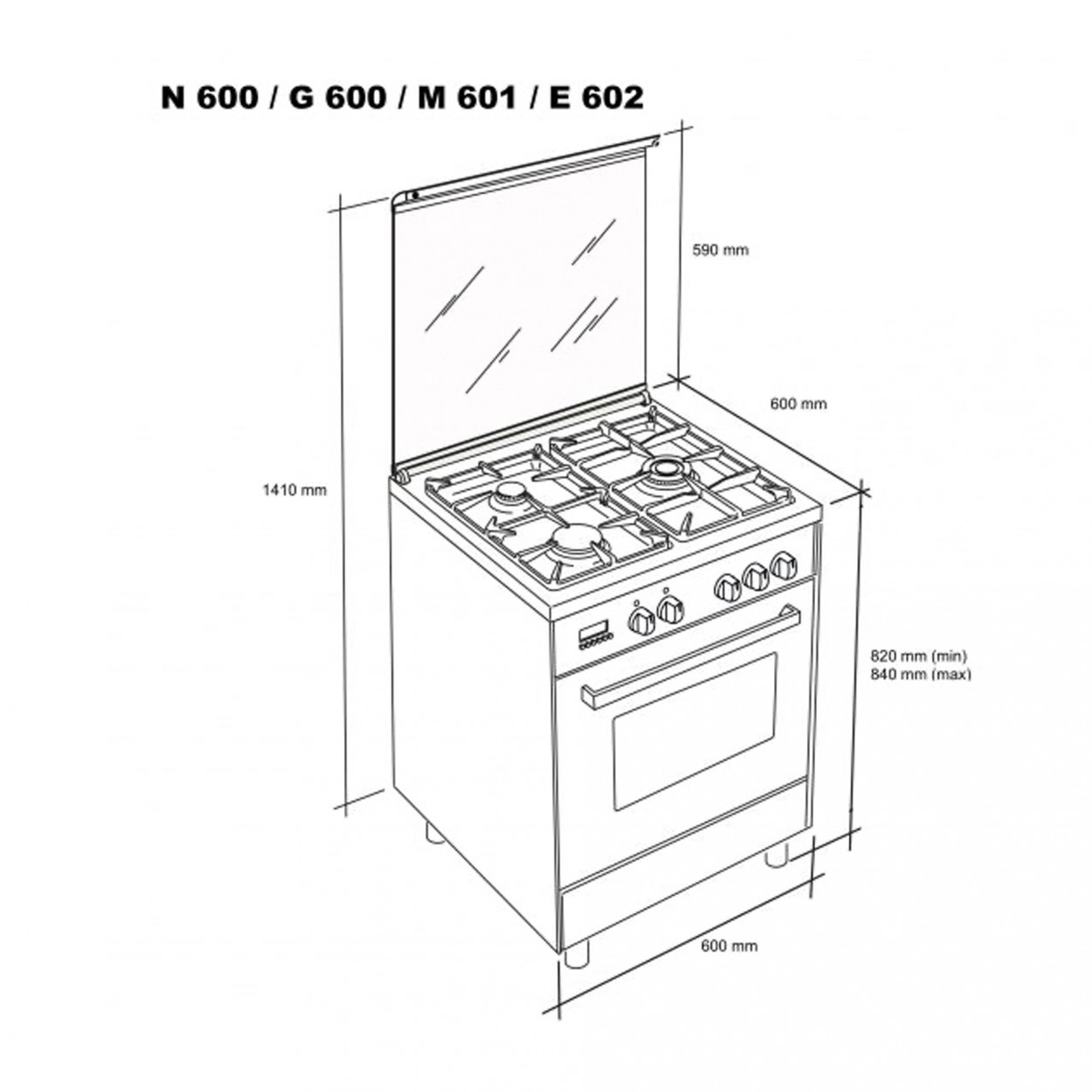 Fogão MEIRELES E 602 X NAT