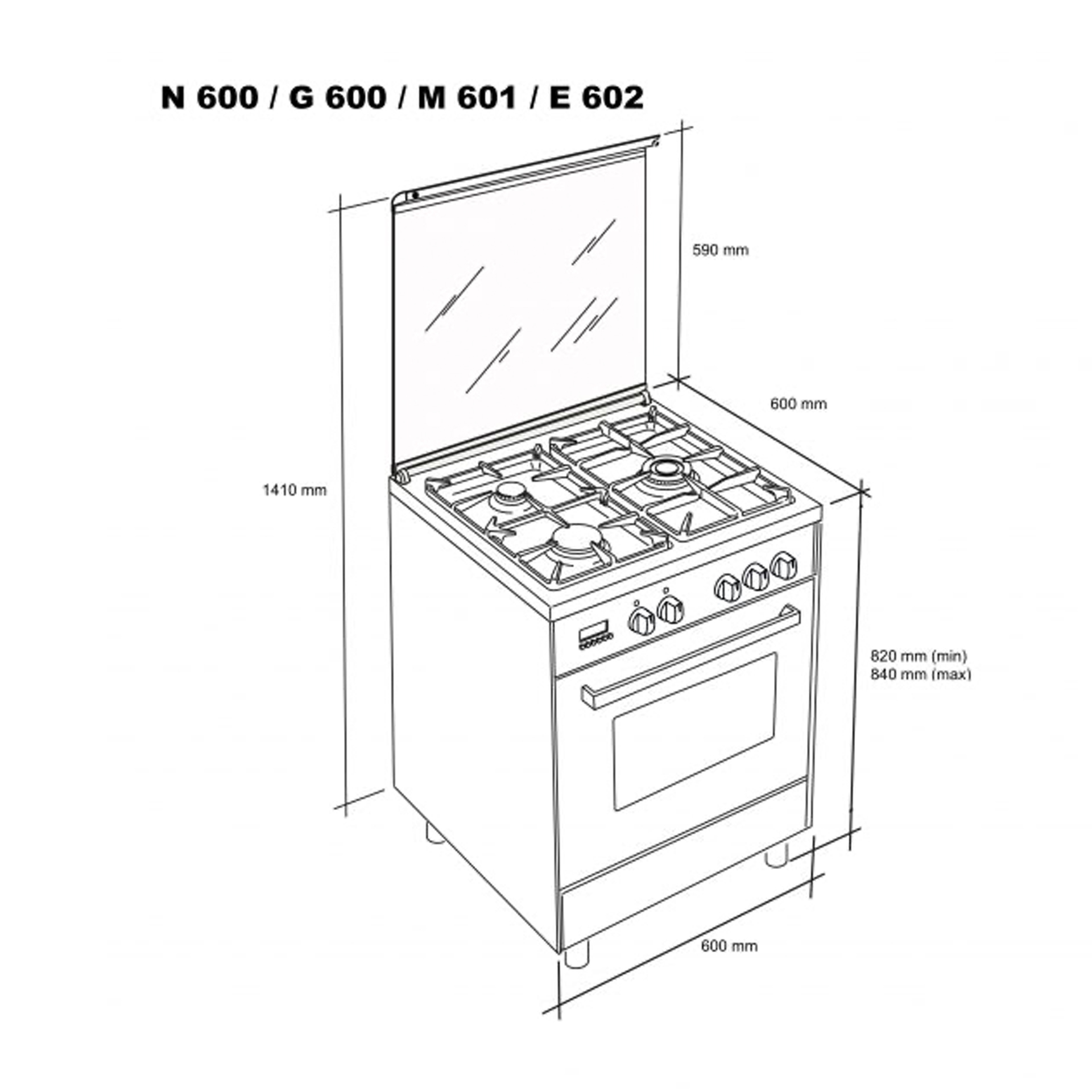 Fogão MEIRELES E 602 X NAT