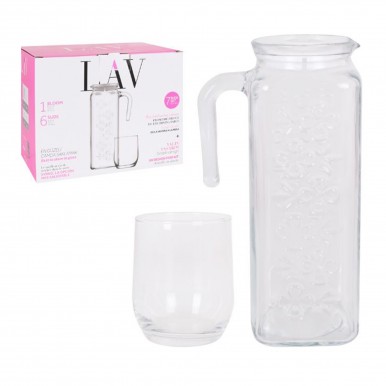Jarro com 6 copos LAV BLOSUD Jarro com 6 copos LAV BLOSUD