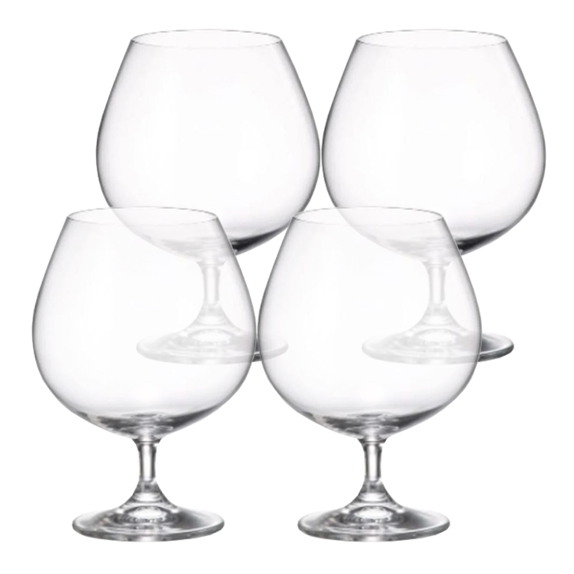 Conjunto 4 copos cognac BOHEMIA CLARA