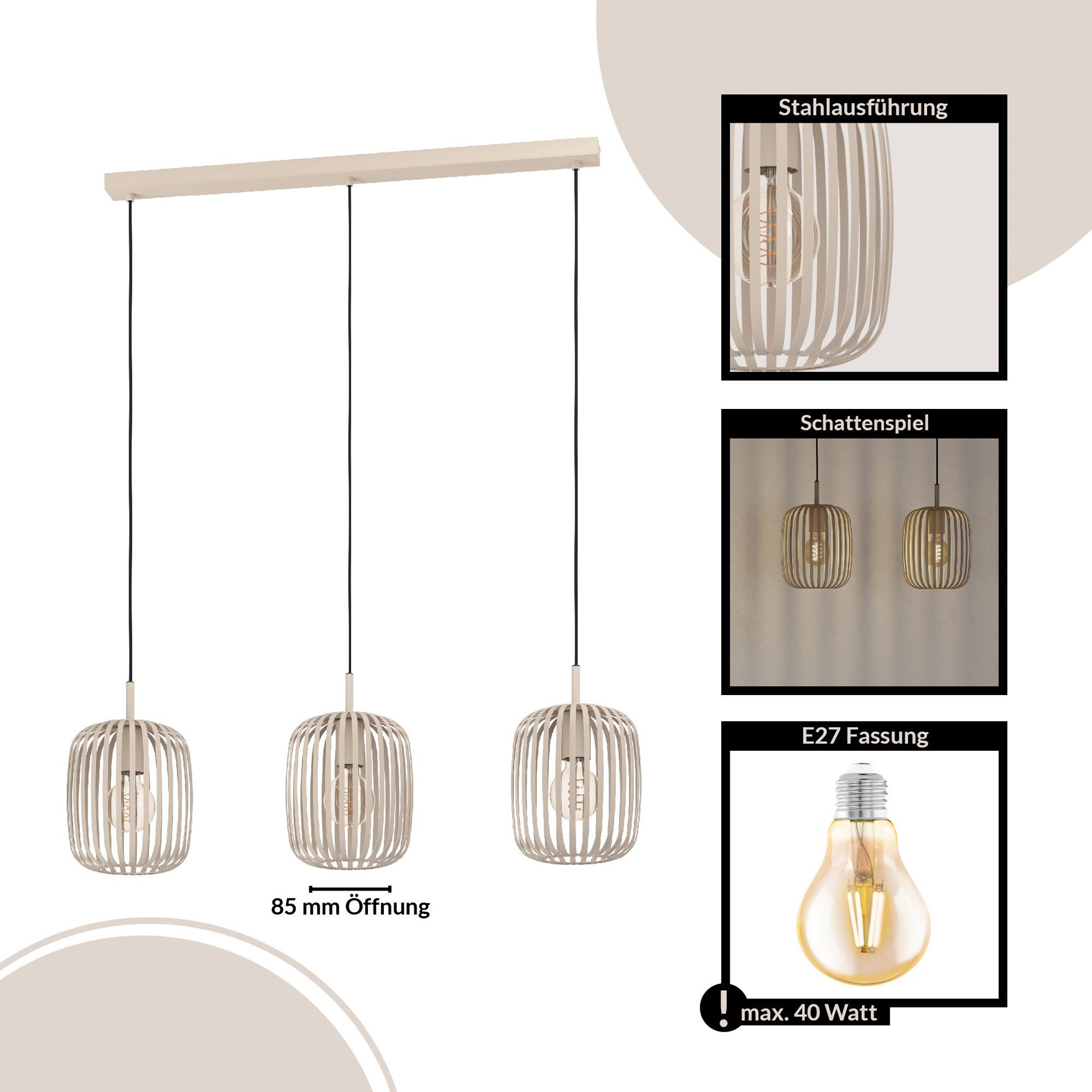 Candeeiro Suspenso EGLO 900497 ROMAZZINA