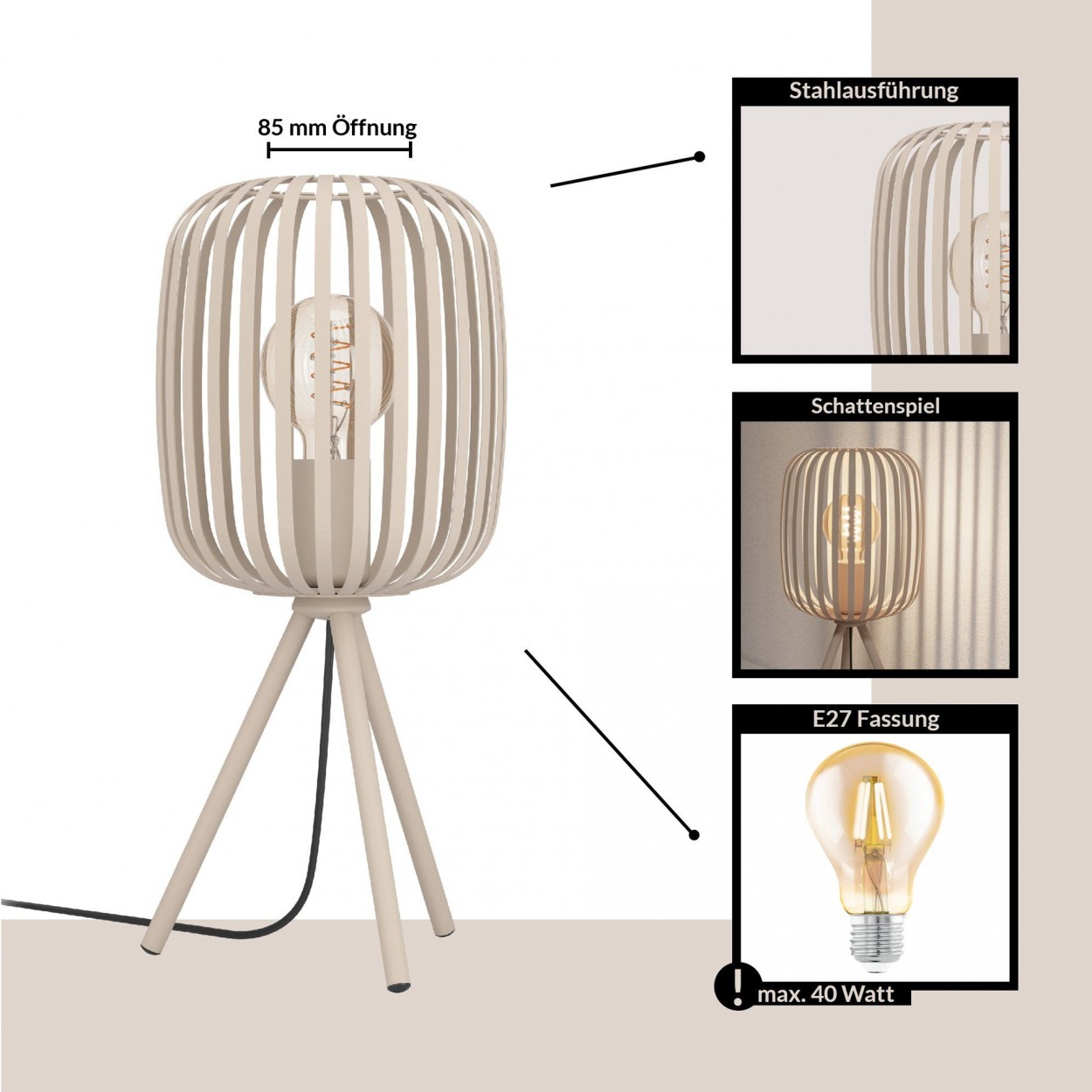 Candeeiro de Mesa EGLO 900521 ROMAZZINA