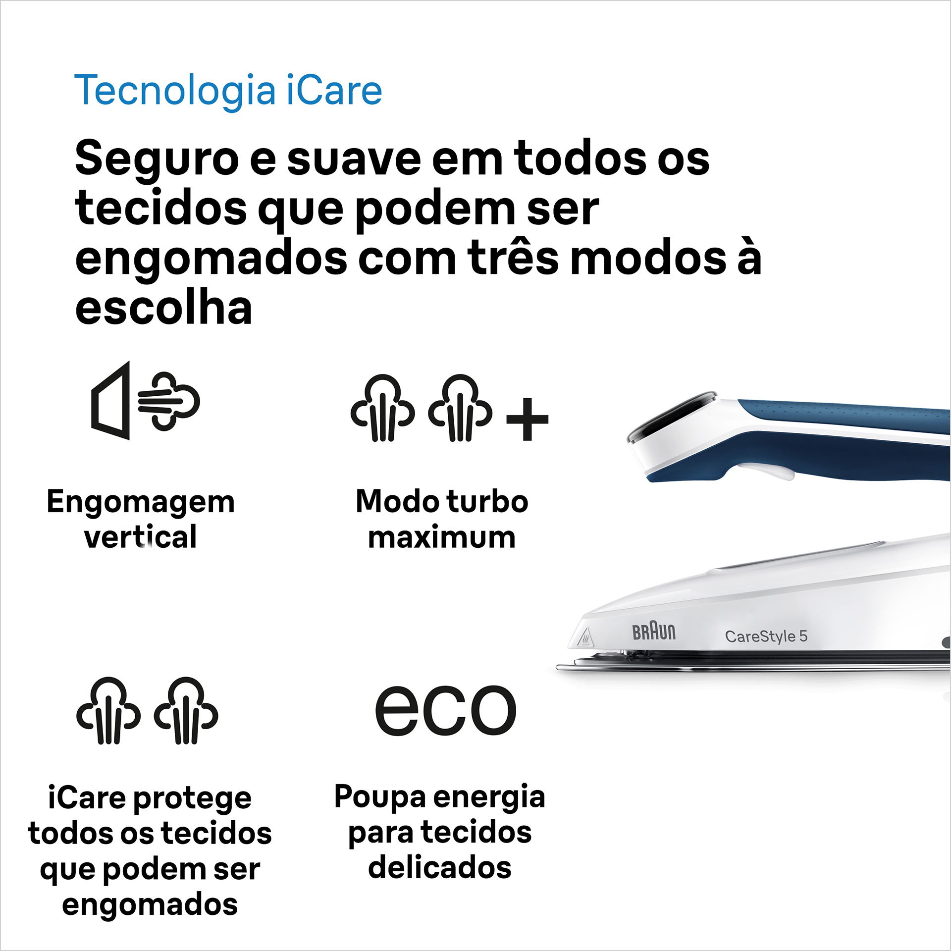 Ferro com Caldeira BRAUN IS 5245 BL