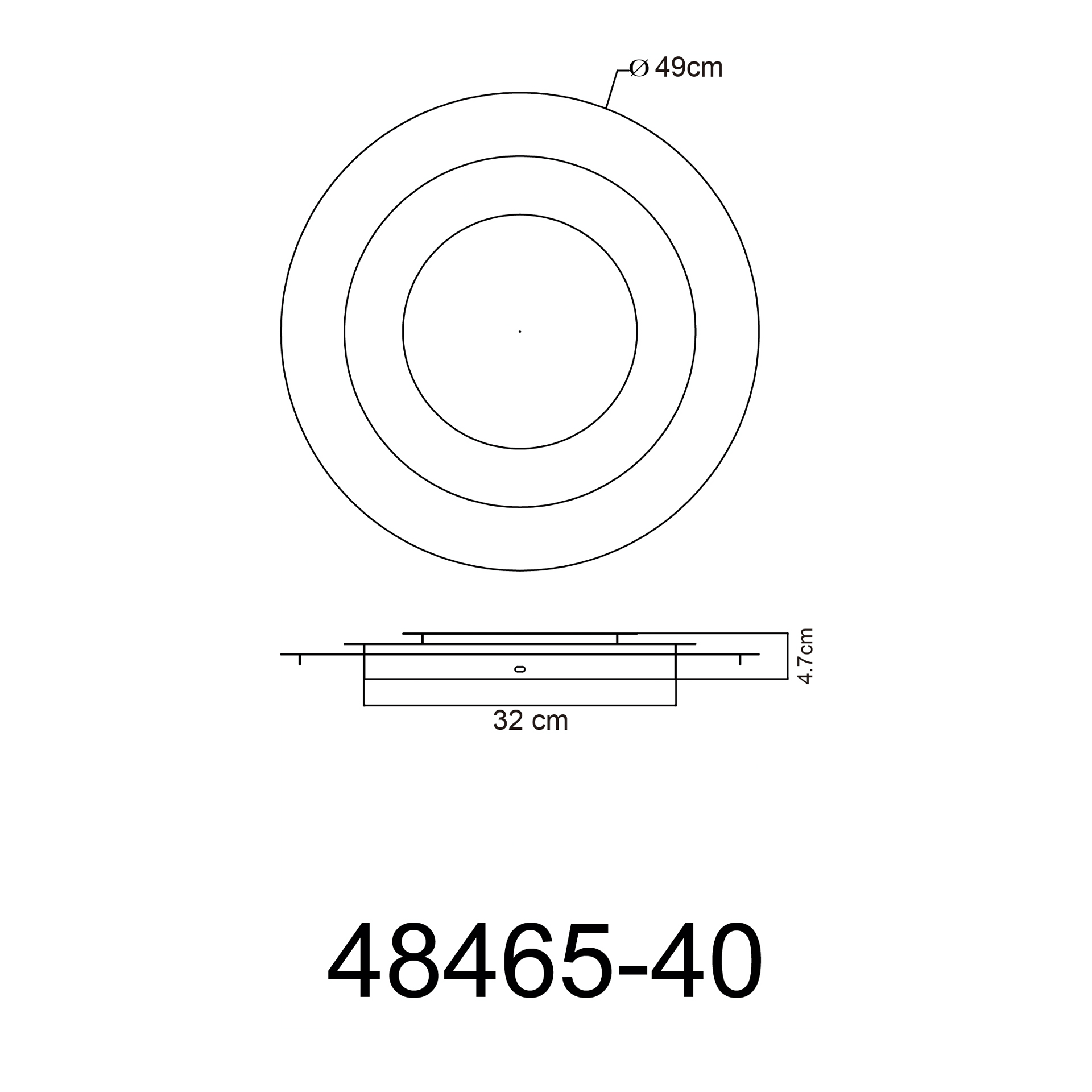 Candeeiro teto GLOBO 48465-40 HEDA