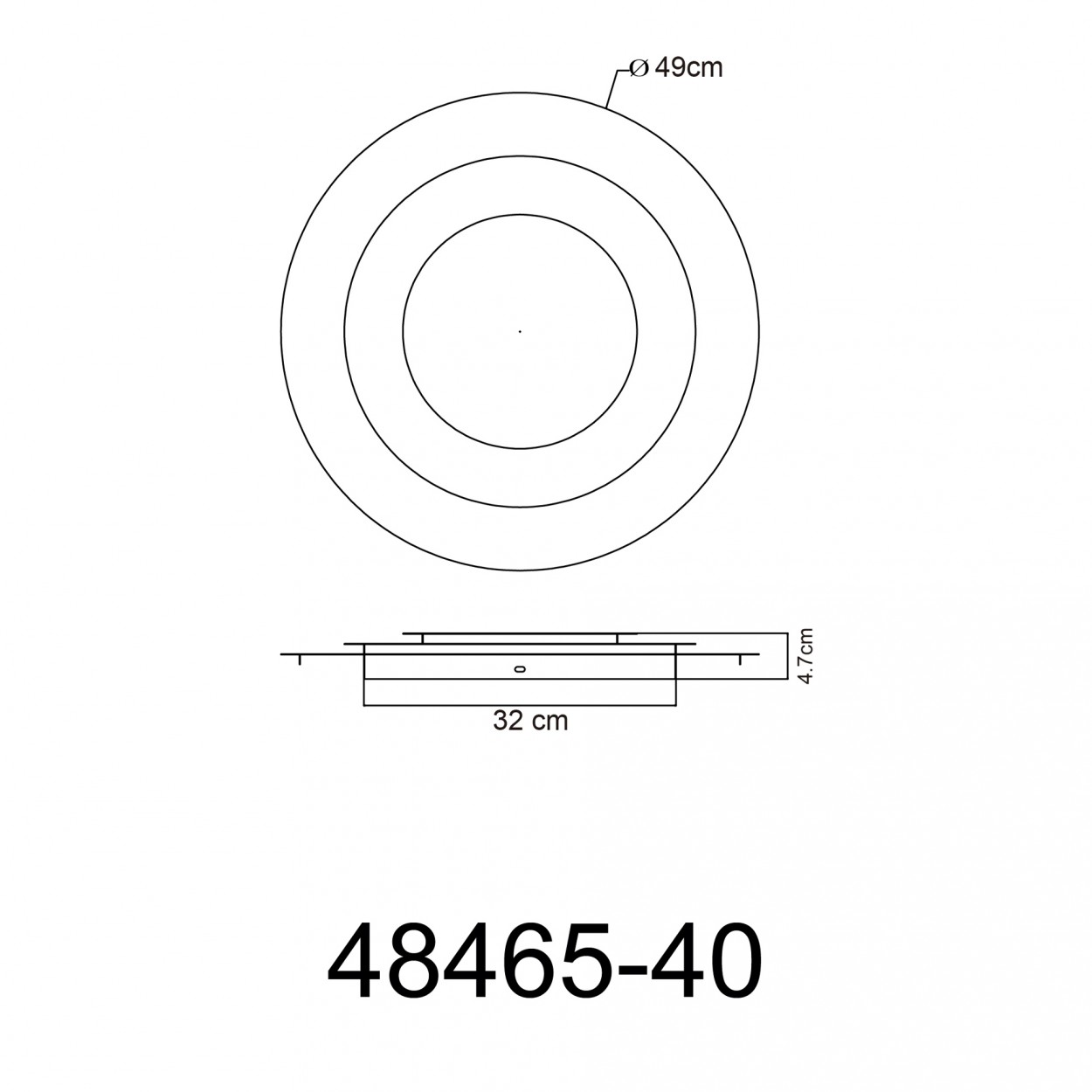 Candeeiro teto GLOBO 48465-40 HEDA