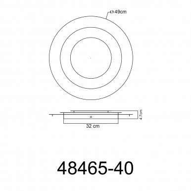Candeeiro teto GLOBO 48465-40 HEDA