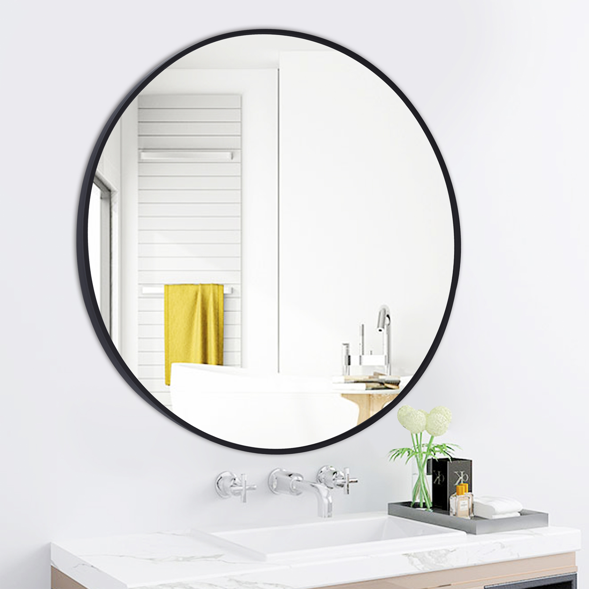 Espelho 100cm Preto JOM TORONTO