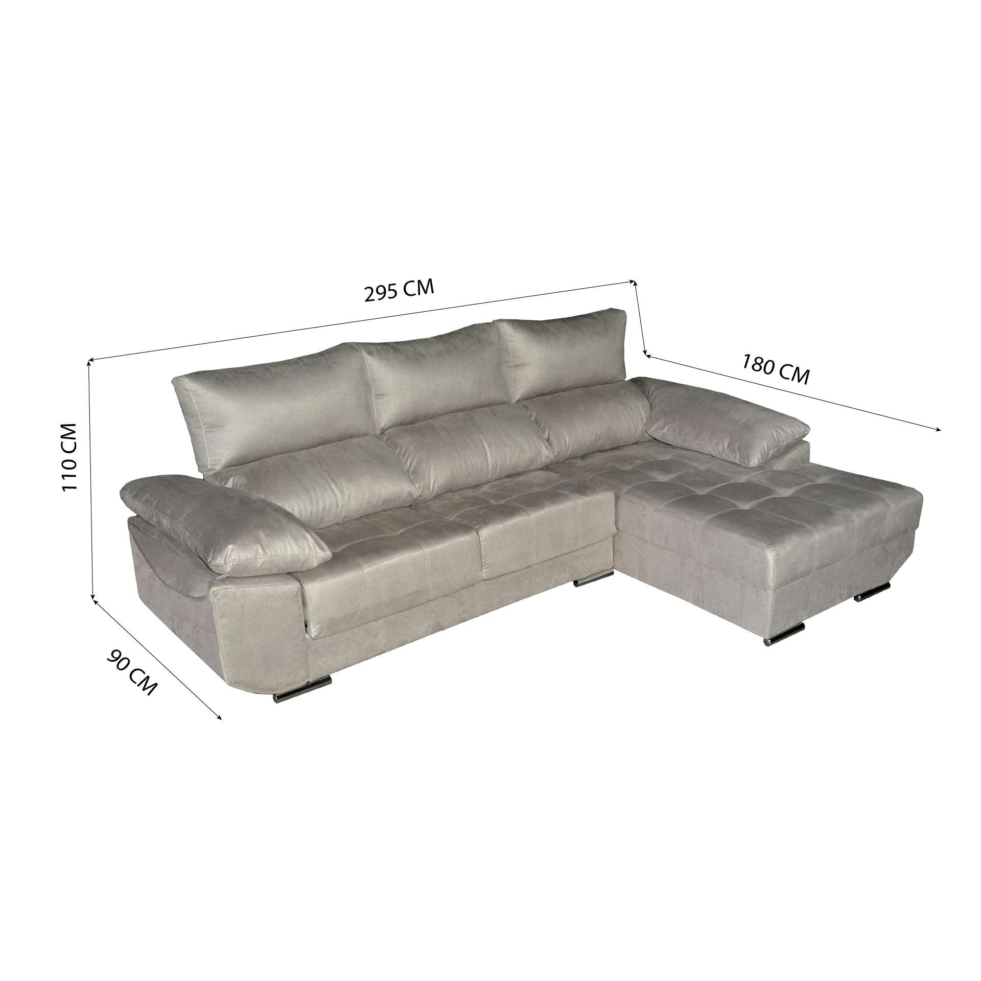 Sofá com Chaise JOM Victoria 295