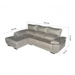 Sof com Chaise JOM Victoria 295