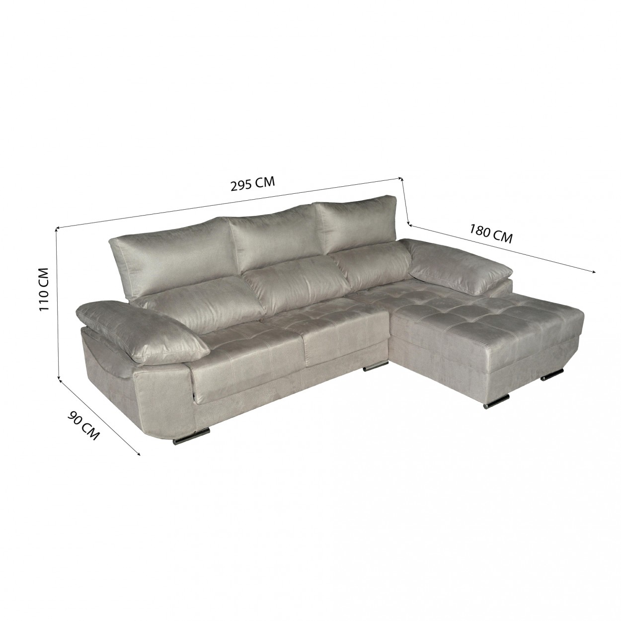 Sofá com Chaise JOM Victoria 295