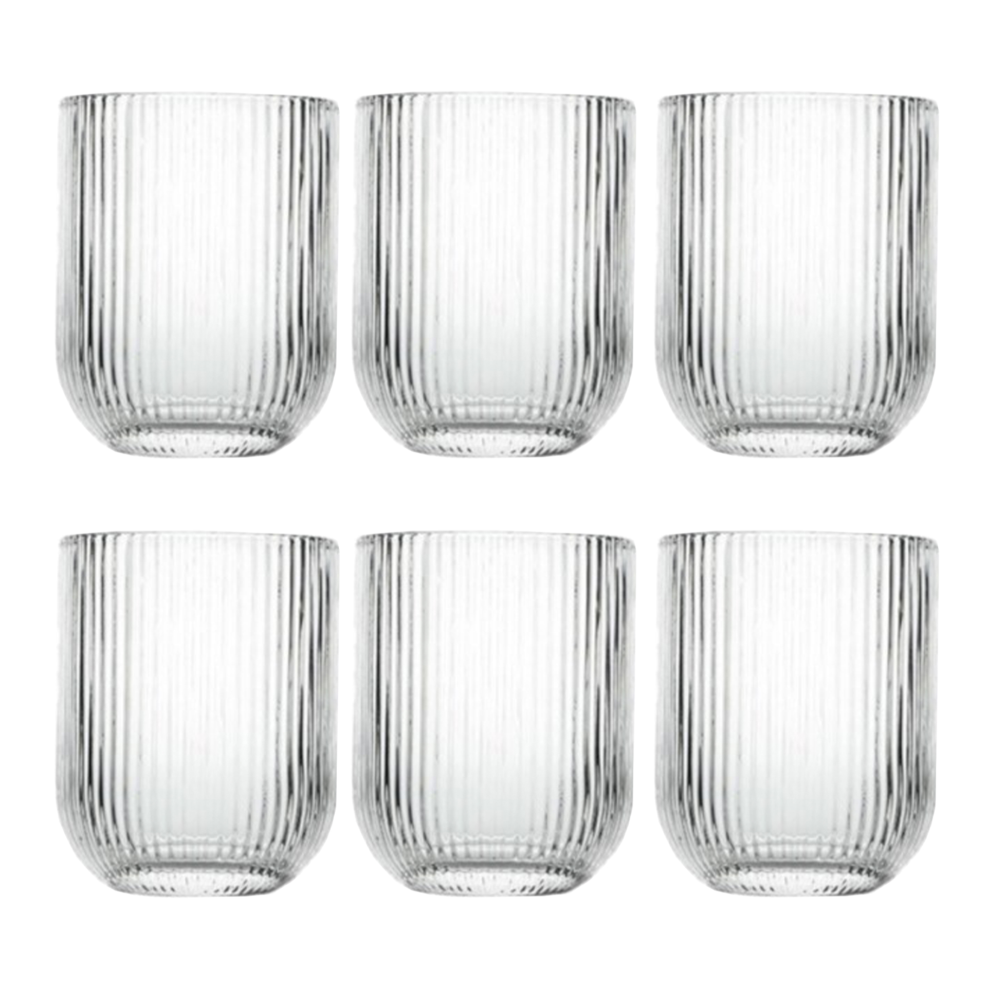 Conjunto 6 copos JOM 24395 STRIPES CLEAR