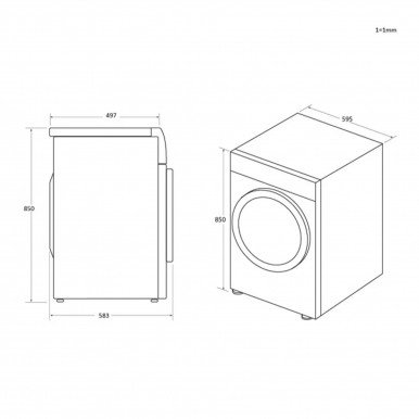 Máquina de Lavar Roupa HAIER HW100-B14959U1-S Máquina de Lavar Roupa HAIER HW100-B14959U1-S