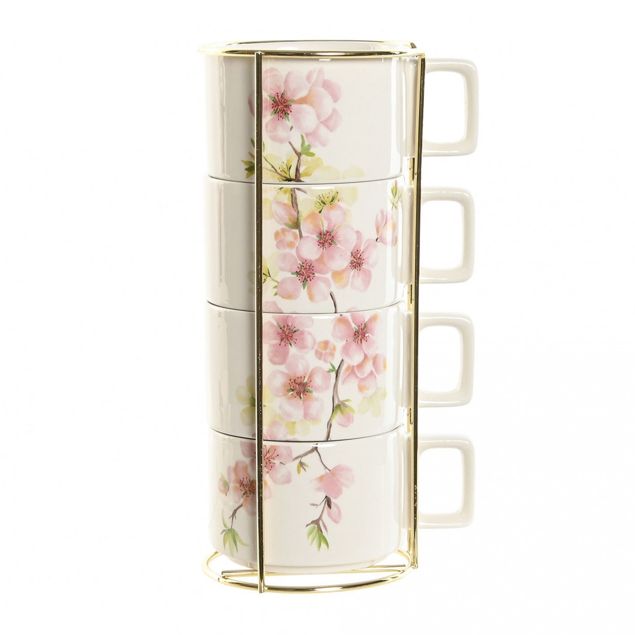 Conjunto 4 canecas com suporte JOM PC-211209