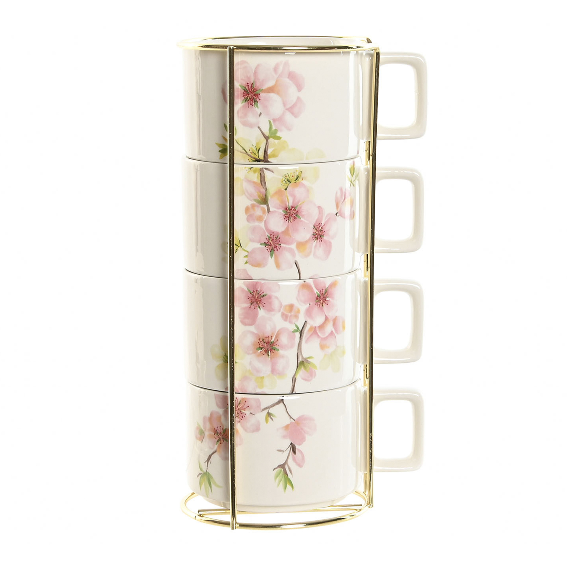 Conjunto 4 canecas com suporte JOM PC-211209