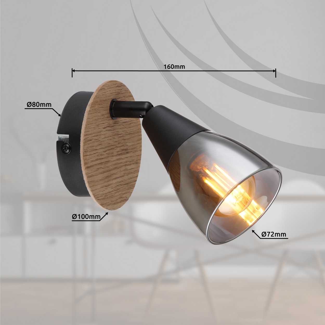 Candeeiro aplique GLOBO 54311-1 MUBBY