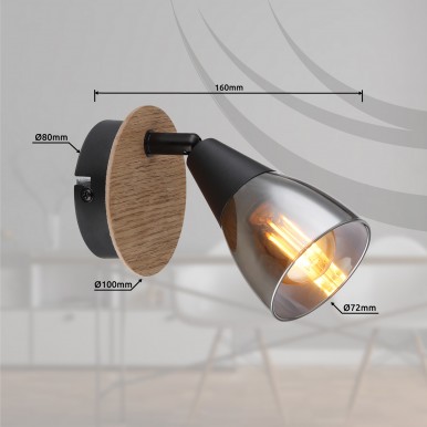 Candeeiro aplique GLOBO 54311-1 MUBBY Candeeiro aplique GLOBO 54311-1 MUBBY