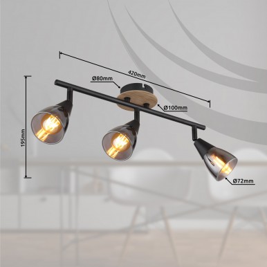 Candeeiro aplique GLOBO 54311-3 MUBBY Candeeiro aplique GLOBO 54311-3 MUBBY