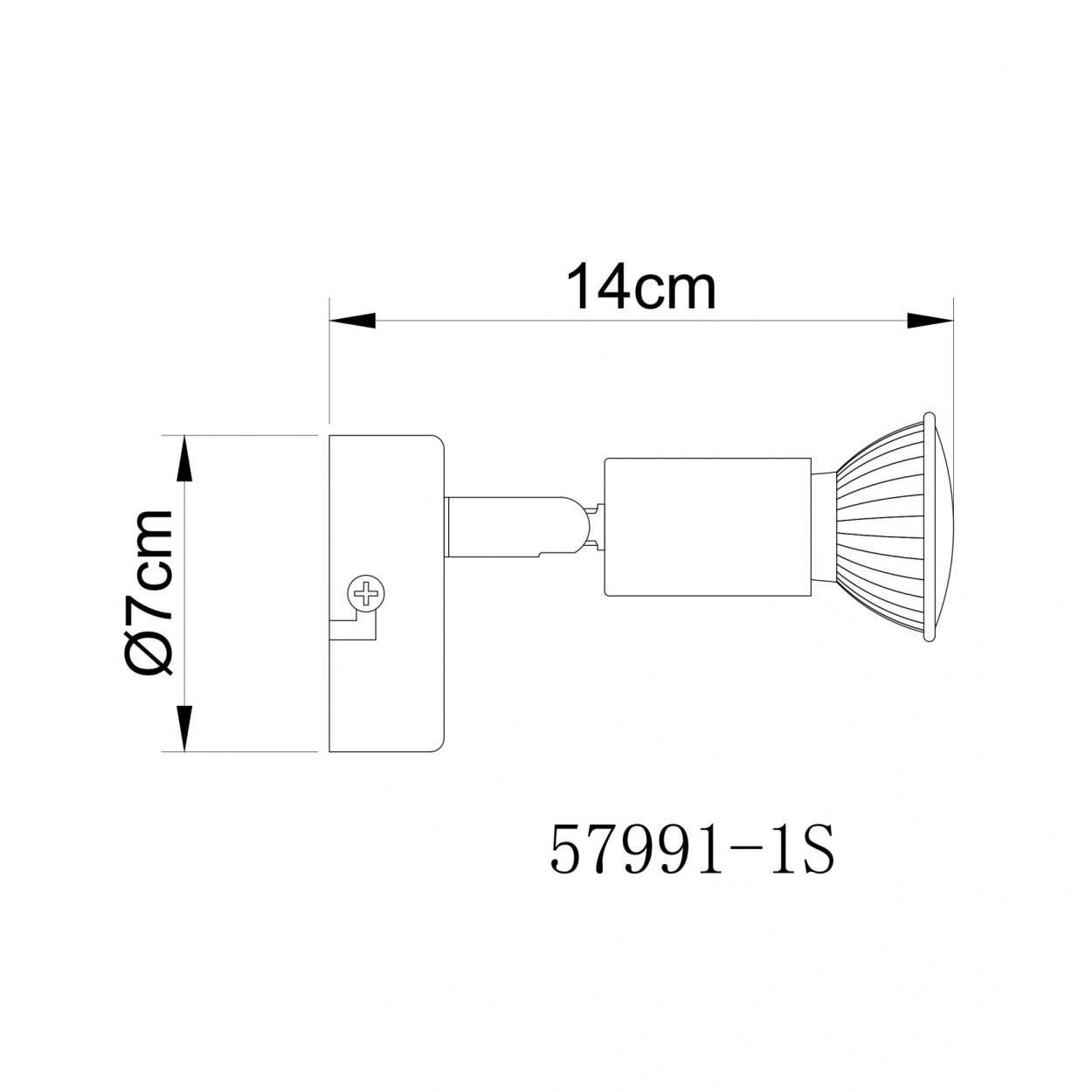 Candeeiro aplique GLOBO 57991-1S MATRIX