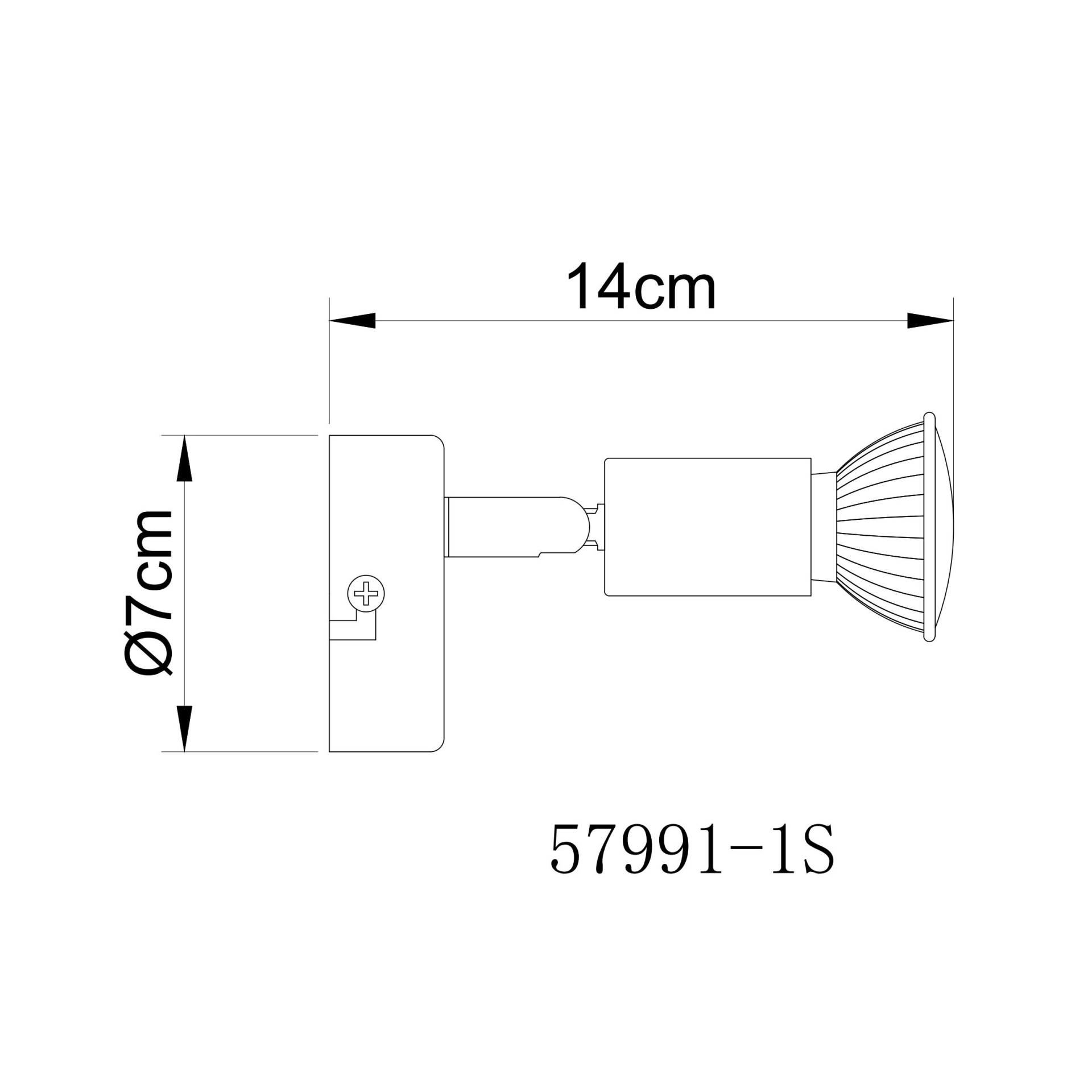 Candeeiro aplique GLOBO 57991-1S MATRIX
