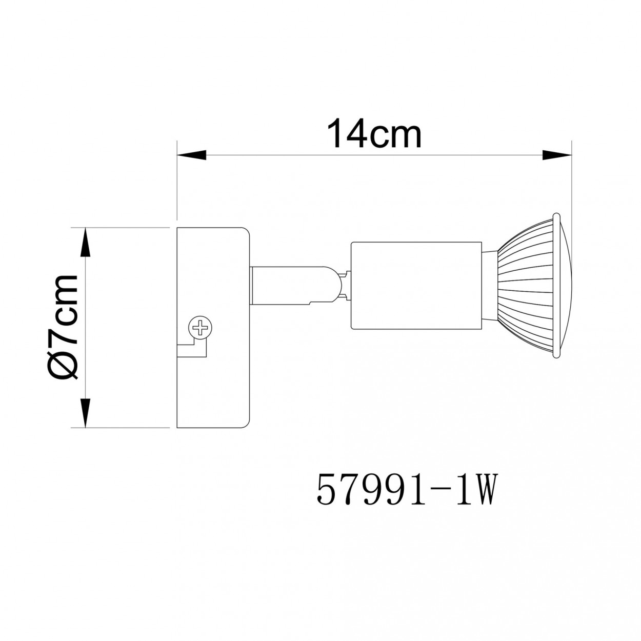 Candeeiro aplique GLOBO 57991-1W MATRIX