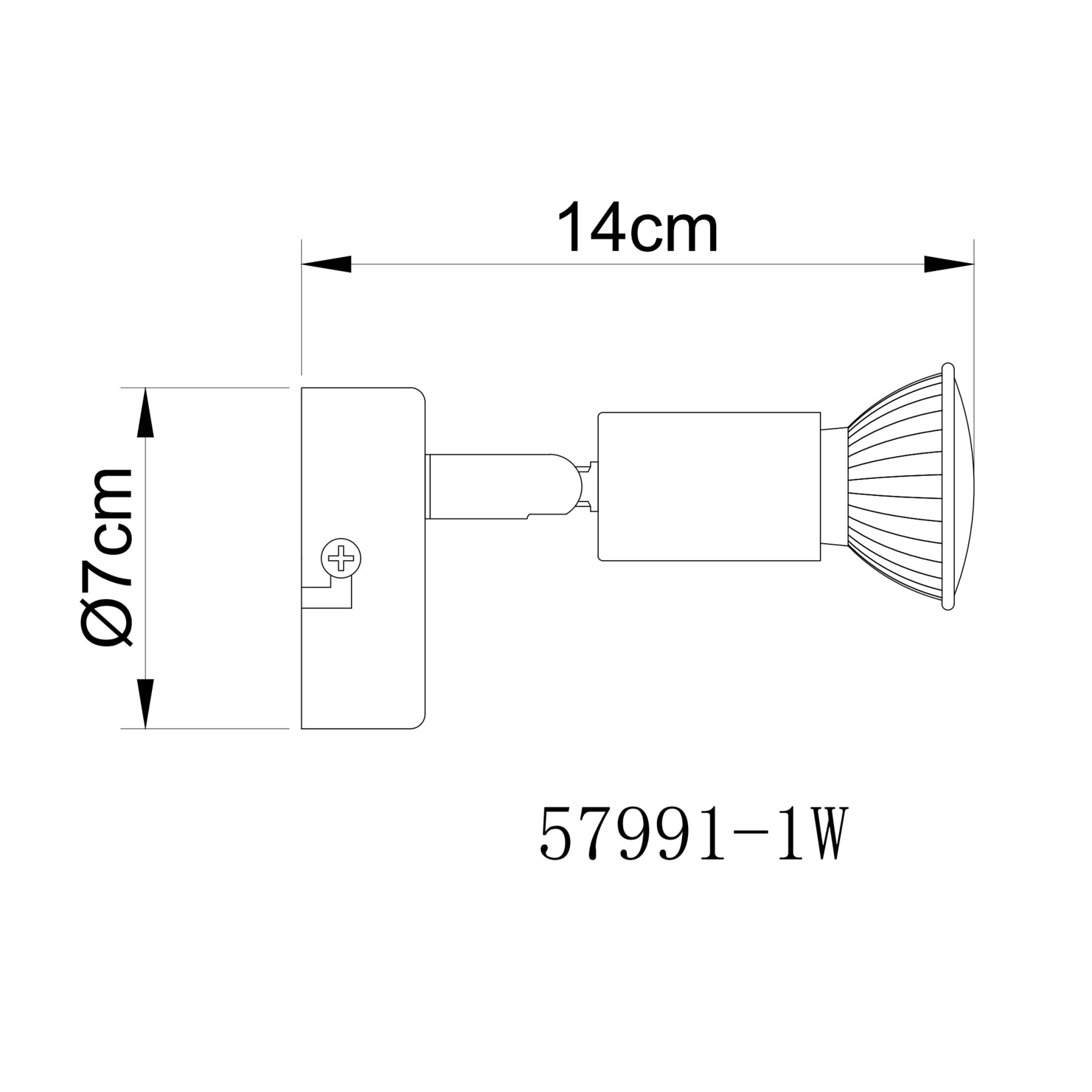 Candeeiro aplique GLOBO 57991-1W MATRIX